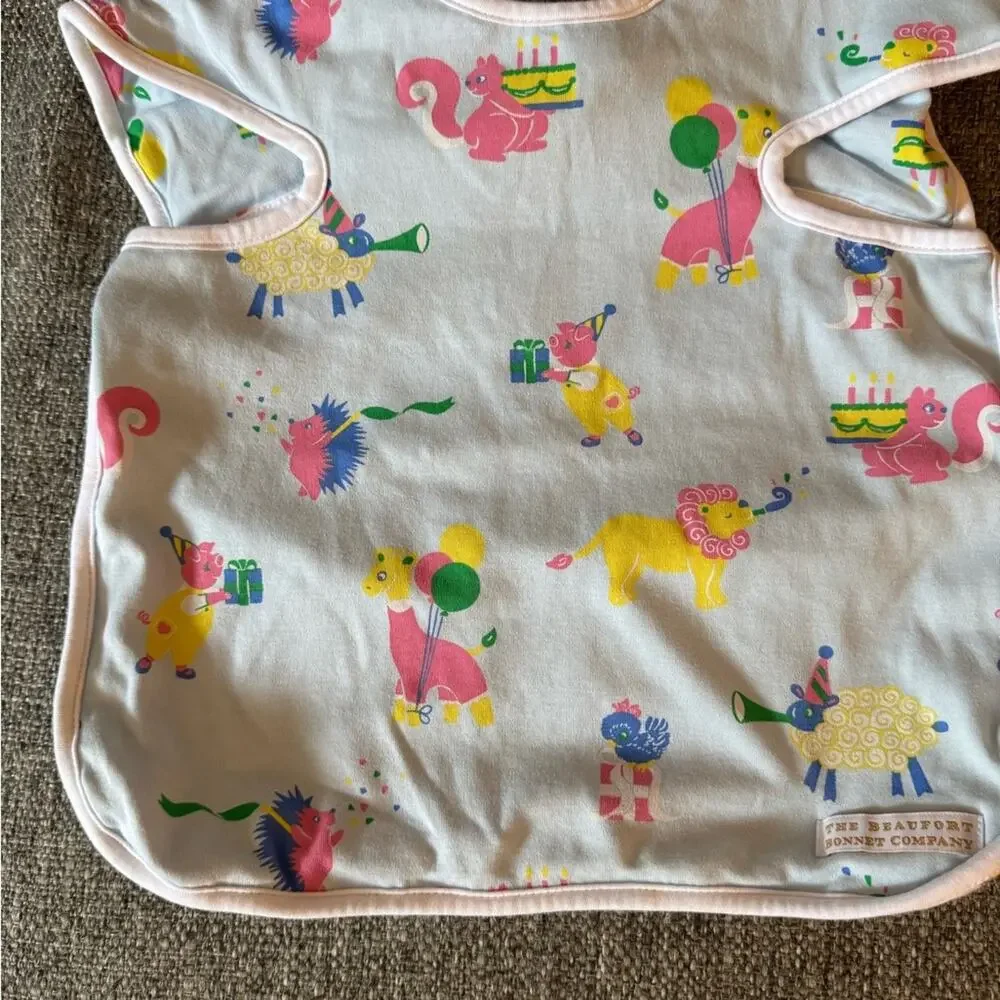 The Beaufort Bonnet Company Pima Cotton Baby Bib Vest NS Party Animals